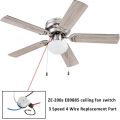 NAMUNY 2 PCS Fan Light Switch ZE-208S 3 Speed 4 Wire Ceiling Fan Switch Replacement Part Speed ControlPull Chain Switch Bronze. 