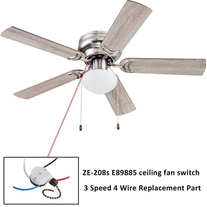 NAMUNY%202%20PCS%20Fan%20Light%20Switch%20ZE-208S%203%20Speed%204%20Wire%20Ceiling%20Fan%20Switch%20Replacement%20Part%20Speed%20ControlPull%20Chain%20Switch%20Bronze%20-%20Image%203