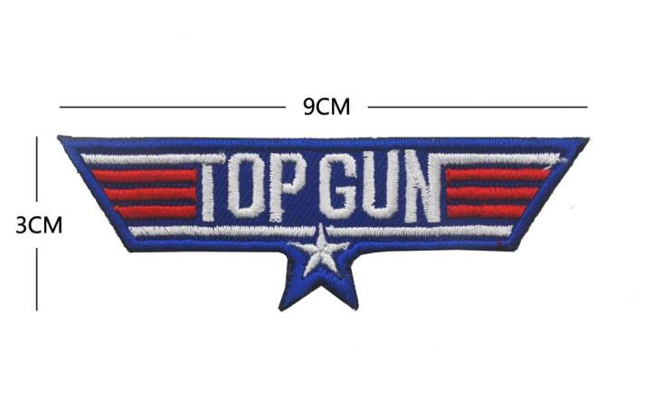 TOP%20GUN%20Embroidery%20Patch%20on%20Clothes%20Hook%20Loop%20Appliques%20Military%20Tactical%20Band%20Patches%20Aircraft%20Morale%20Badges%20Backpack%20Stickers%20-%20Image%202