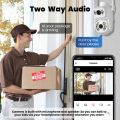 TAITAS 8MP 4K PTZ Wifi Camera Dual Lens Dual Screen Ai Human Detect Auto Tracking Wireless Outdoor Surveillance Camera iCSee.