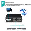 MT-RS104 Active Serial RS232 Splitter Bi-Direction Switcher -US Plug. 
