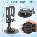 360° Rotating Full Metal Phone & Tablet Stand – Aluminum Alloy Adjustable Desktop Holder for Mobile Devices.