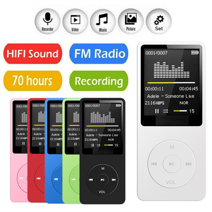 【Thriving】 Portable MP3 Player Rechargeable Record Noise Conduction Lossless Pocket Sport Music Play with Micrphone Walkman Machine