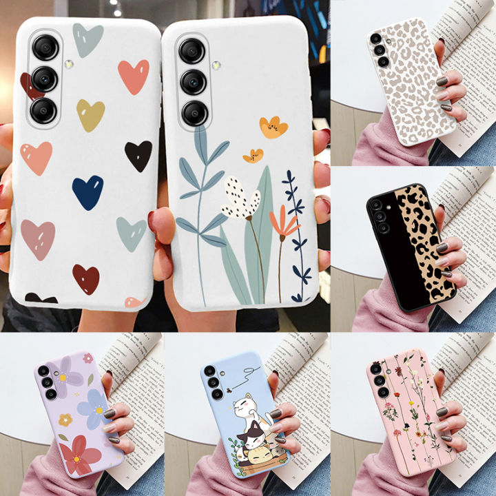 Case For Samsung Galaxy A14 5G Cute Heart Flower Back Cover