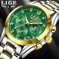 LIGE Men Watch Top Brand Original Sports Quartz Mens Watches Full Steel Waterproof Chronograph Wristwatch Men Relogio Masculino 8912. 