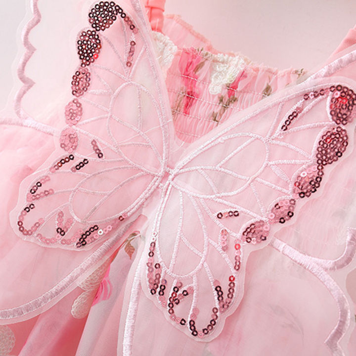 (0-3%20Years%20Old%20Girls)%20Summer%20New%20Girls%20Dress%20Flower%20Pattern%20Sweet%20Princess%20Dress%20Birthday%20Party%20Dress%20Butterfly%20Wings%20Pompadour%20Dress%20-%20Image%203