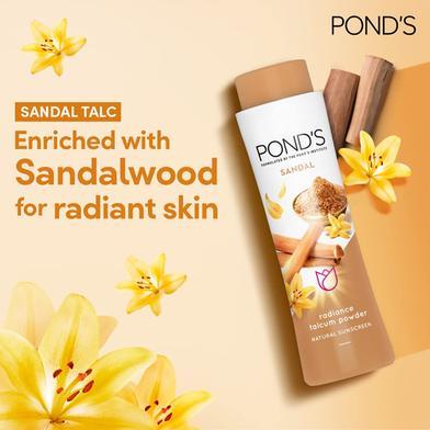 Ponds Talcum Powder - Sandal Natural Sunscreen Radiance - 100g