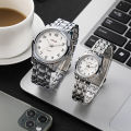 Feiwo Cross border Foreign Trade New Large dial Glow Steel Band Elderly Couple Watch Waterproof Quartz Watch Men's Watch.