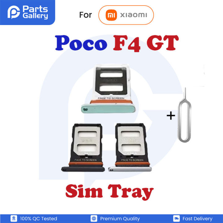 For Xiaomi Poco F4 GT Nano Sim Card Tray Holder Sim Adaptor With Free Sim Ejector Pin Replacement Part