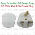 Heavy Duty Fuse Protection AC Power Plug AC 250V 13A 3 Pin Power Plug Connector For 3 Pin Socket Rewireable 3 Prong UK Electrical Power Cord Connector Male Adapter. 