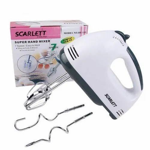 Scarlett Electric Egg Beater and Mixer 260W for Cake Cream White - Emphasizing Value
