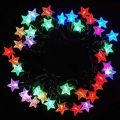 Star Shape Led String Light 28 Pcs Fairy Lights - Christmas Wedding Party Home Decoration Star Shaped Led Lights - String Curtain Window Bedroom Xmas Fairy Lamp Home Light Decoration - fairy lights for room decoration. 