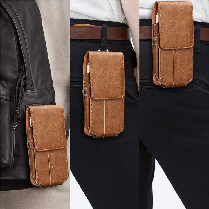 Mobile%20Phone%20Holster%20Waist%20Bag%20Leather%20Belt%20Clip%20Holster%20Cell%20Phone%20Pouch%20Card%20Holder%20Case%20With%20Belt%20Clip%20Holster%20Wallet%20-%20Image%209