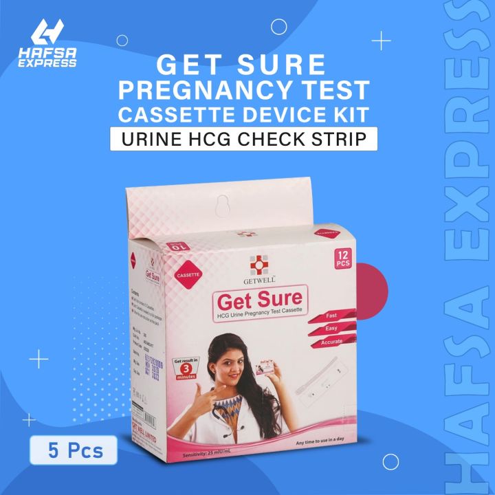 Get sure Pregnancy Test Cassette Device Kit - Urine HCG Check Strip (05 Pice)