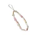 Creative sense of small fresh girly color matching cute bear DIY beaded mobile phone chain, mobile phone case accessories, mobile phone accessories.