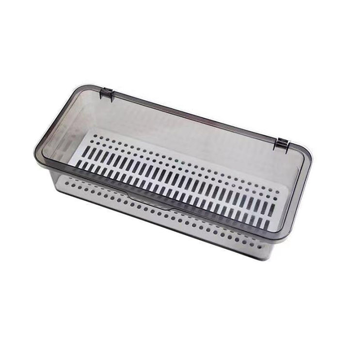 Transparent Makeup Brush Storage Box Dustproof Beauty Egg Lipstick Storage Box With Cover Portable Desktop Storage Bucket