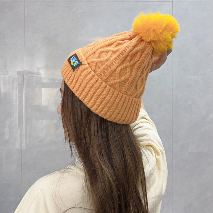 Knitted%20Cold%20Hats%20Faux%20Fur%20Embroidery%20Letter%20Beanie%20Women%20Soft%20Solid%20Color%20Crochet%20Cap%20Winter%20Plus%20Velvet%20Warm%20Wool%20Hat%20-%20Image%203