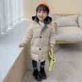 1-9T Kids Down Long Coats Winter Clothes Teen Boys Girls Cotton-Padded Parka Outerwear Big Children Thicken Warm Cotton Jackets. 