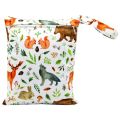 20*25cm Baby Diaper Bag Cartoon Print Wet Dry Nappy Zipper Handbag Stroller Carry Pack Travel Outdoor Wet Diaper Storage Bags. 