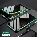 Anti Peeping Magnetic Double Privacy Metal Glass Case for IPhone 11 12 13 14 15 Pro Max Mini XS XR X 8 7 Plus SE 3 Antispy Cover. 