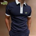 2022 New Golf Polo Shirts For Men Summer Short Sleeve Zipper Lapel Tops Casual Slim Trend Good Quality Tees Hommes Clothing. 