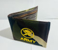 Wallet For Men Army Military Crazy Hunter Men's Army Camouflage Wallet Card Purse with safty Chain, green, one size.