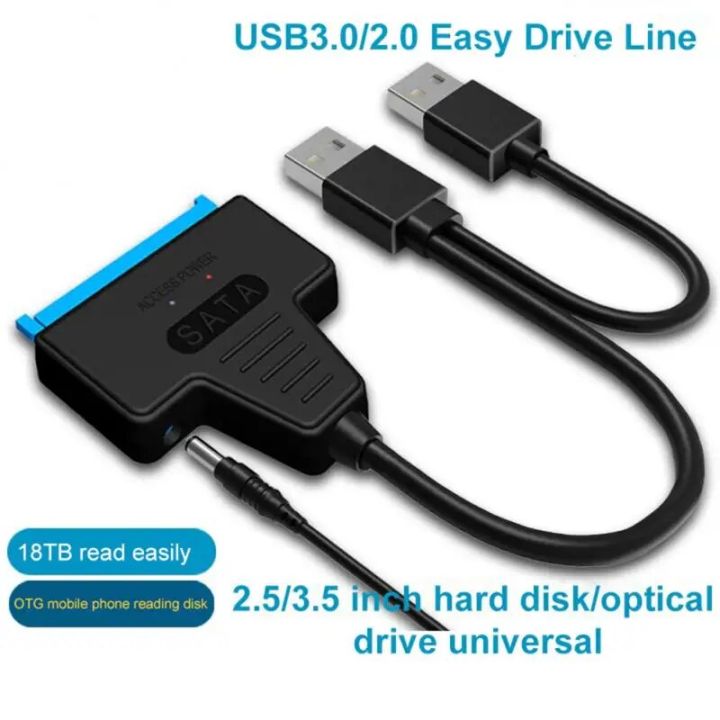 Sata To Usb 3 0 Adapter External Hard Drive Usb 2 0 Cable For Solid State External Hard Drive DC Port Usb Sata Optical Drive Cab