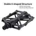 Bicycle Aluminum Alloy Pedals Flat-Platform For Cycling Mountain MTB BMX Bike Bicycle Bearing 9/16 Inch Left & Right Black Bicycle Accessories.