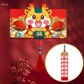 New Year Red Envelope Traditional Hongbao Lucky Money Envelope for Valentines Day Gifts 6 Card Slots. 