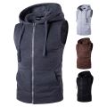 Mens Sleeveless Hoodies Fashion Hooded Sweatshirt Bodybuilding Men vest Clothing Sweatshirts Men Hooded Tracksuit.