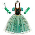 Anna Dresses Children Princess Dress Girl Cosplay Costume Kids Summer Clothes Halloween Birthday Carnival Robe Party Disguise.