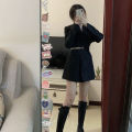 Small Suit Jacket Korean Style Black 2024 Gentle Suit Skirt Young Waist-Tight Spring and Autumn Women's High Sense. 