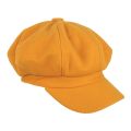 Women Fashion Warm Wool Blend Visor Beret-Vintage Solid Colours Octagonal Newsboy Hat Caps.
