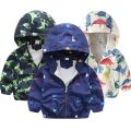Children Jackets Autumn Spring Kids Outerwear Coats Cute Dinosaur Cartoon Jackets For Boys Baby Boys Girls Windbreaker 1-7T. 
