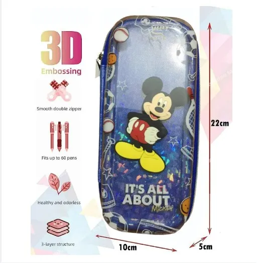 Qitong%20Micky%20Mouse%20blue%203D%20Pencil%20Case%20pencil%20Box%20with%20Compartments%20-%20Kids%20Large%20Capacity%20School%20Supply%20Organizer%20Students%20Stationery%20Box%20-%20Girls%20Boys%20Pen%20Pouch%20-%20Image%203