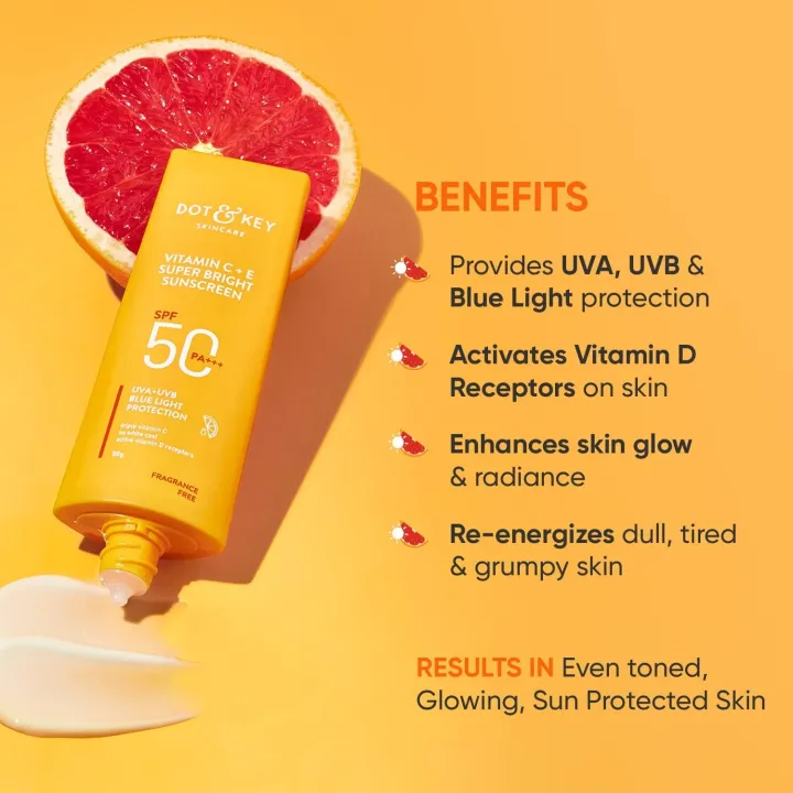 Dot%20&%20Key%20Vitamin%20C%20+%20E%20Super%20Bright%20Sunscreen%2080gm%20SPF50%20PA+++%20%7C%20India%20%7C%20Seal%20Open%20Box%20-%20Image%205