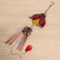 Bee Beetle Glass Painted Wind Chime Pendant.