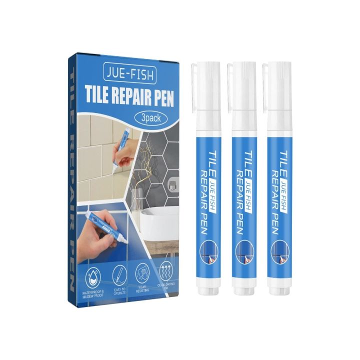 【Top-rated】 Grout Pen Tile Marker Grout Repair Pen Mildew-proof Waterproof White Tile Paint Marker Bathroom Decontamination for Restoring Tile Wall Floor Tile Grout Pens