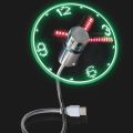 Foreign trade first-hand source USB clock fan, real clock, intelligent memory, net red LED flash word clock fan. 