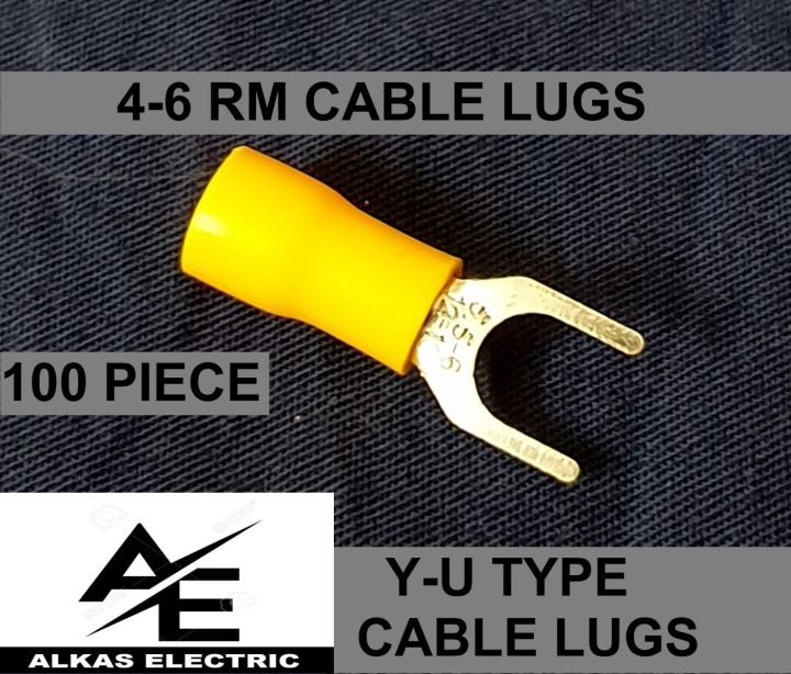 Cable%20Lug%204-6%20Rm%20Terminal%20Y-U%20type%20Lugs%20insulated%20Connector%20Clip%204-6%20Rm%20Copper%20100%20Piece%20Pack%20-%20Image%203