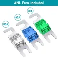 1 Set Power Distribution Block Fused Power Distribution Block Car Audio 4 Way MIDI Fuse Block for Auto UTV Boat Stereo Amp. 