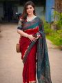Chanderi Silk Digital Printed tassel Saree Soft and comfortable 12.5 Hand Saree For Women.