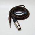 1/4 Inch TS Male to XLR Female Cable Unbalanced 6.35mm Mono to XLR Mic Cable 4N OFC Conductor Dual Shielding Noise Free Cable 1.5M.