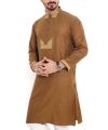 Coffe color embroidery Panjabi for men.