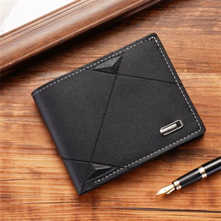 New%20Men'S%20PU%20Wallet%20Short%20Multi-Card%20Holder%20Coin%20Purse%20Fashion%20Casual%20Wallet%20Male%20Youth%20Three-Fold%20Soft%20Waterproof%20Coin%20Purse%20-%20Image%203