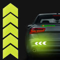 10 pcs x Arrow Reflective Sticker Car Bumper Safety Reflective Stickers. 
