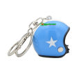 PVC Motorcycle Helmet Keyring Motorbike Safety Helmet Model Keychain Key Ring Key Holder (Blue). 