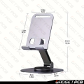 Aluminium Phone Stand 360 Degrees Rotating Multi-functional Folding Portable Support Stand For Ipad Tablet Universal New Metal Desk Table Top Mobile Holder.