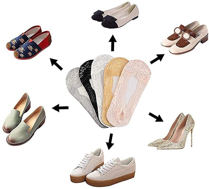 Women%20Anti-Skid%20Lace%20Net%20Socks/Footie/Sock%20Liner/Foot%20cover%20(Pack%20of%201%20Pair)%20Free%20Size%20-%20Image%204