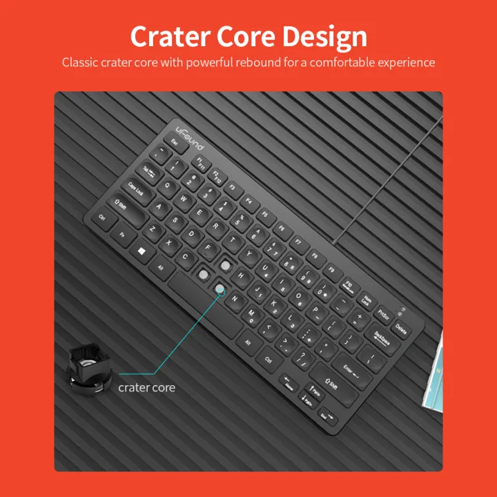 uFound%20U-71%20Wired%20Business%20Office%20Keyboard%2078-key%20USB%20Powered%20Chocolate%20Square%20Keycap%20Keyboard%20for%20Home/Office%20Grey%20-%20Image%204